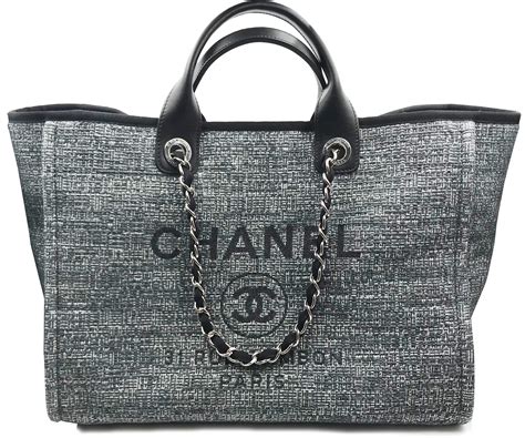 chanel canvas tote black|chanel large tote bag price.